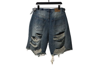 Balenciaga heavy work distressed denim shorts Jeans 02