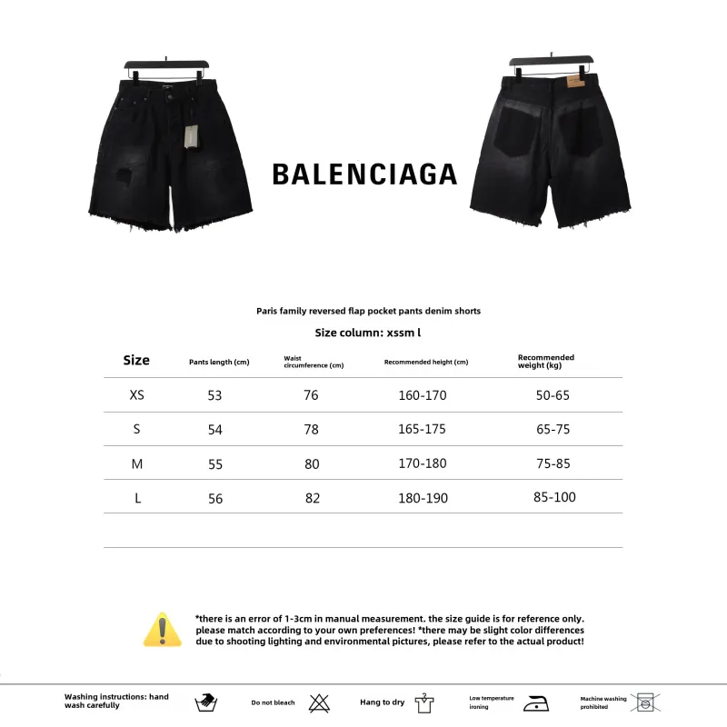 Balenciaga reverse pocket denim shorts Jeans