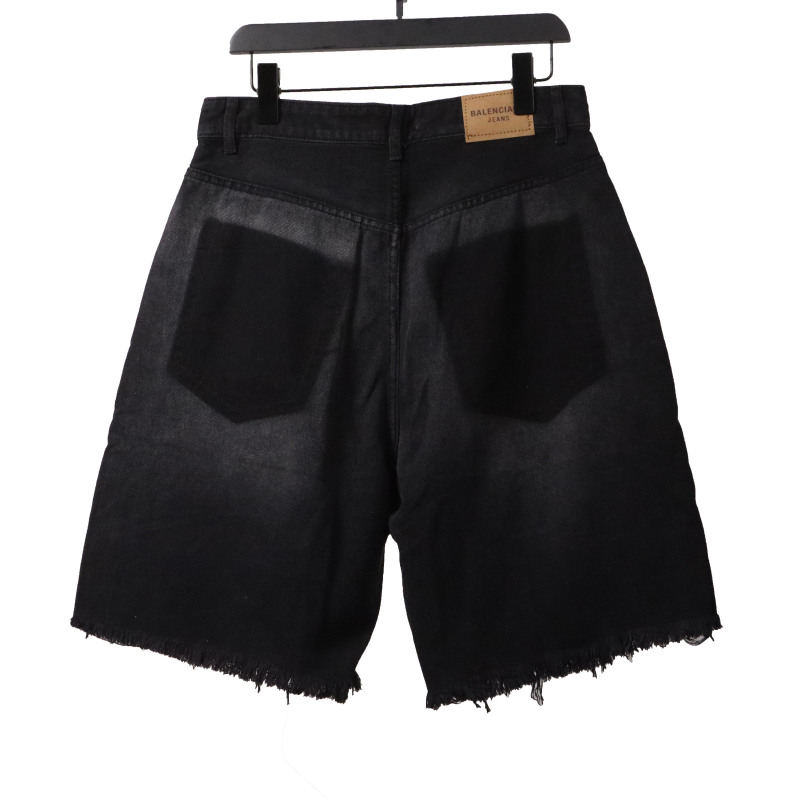  Balenciage reverse pocket denim shorts Jeans