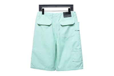 Dior & Stone Island Stone Island co-branded pocket leather label work denim shorts  Jeans 1 02