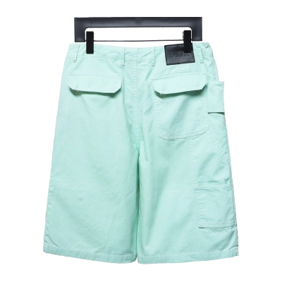 Dior & Stone Island Stone Island co-branded pocket leather label work denim shorts  Jeans 1 02