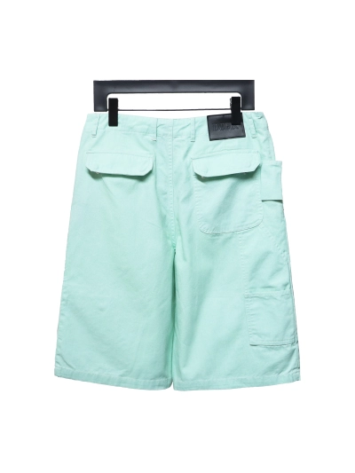 Dior & Stone Island Stone Island co-branded pocket leather label work denim shorts  Jeans 1 02