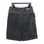 Dior & Stone Island Stone Island co-branded pocket leather label work denim shorts Jeans 2