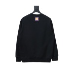  Louis Vuitton24Fw four-leaf clover embroidery round neck Hoodie