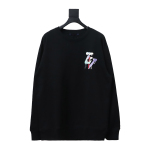  Louis Vuitton24Fw graffiti letter print round neck Hoodie