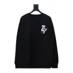  Louis Vuitton24Fw graffiti letter print round neck Hoodie