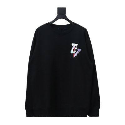  Louis Vuitton24Fw graffiti letter print round neck Hoodie 01