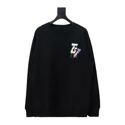 Louis Vuitton24Fw graffiti letter print round neck Hoodie 01