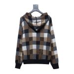  Louis Vuitton 24Fw Damier checkerboard monogram letter knitted hooded Hoodie