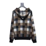  Louis Vuitton 24Fw Damier checkerboard monogram letter knitted hooded Hoodie