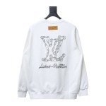  Louis Vuitton 24Fw embroidered LOGO round neck Hoodie 1