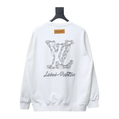 Louis Vuitton 24Fw embroidered LOGO round neck Hoodie 1 02