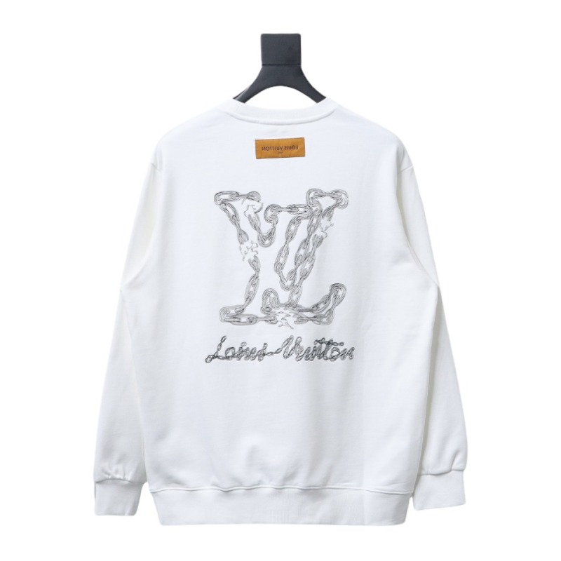  Louis Vuitton 24Fw embroidered LOGO round neck Hoodie 1