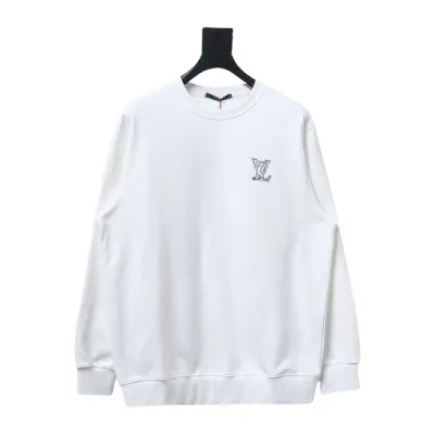 Louis Vuitton 24Fw embroidered LOGO round neck Hoodie 1 01