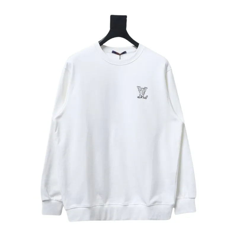  Louis Vuitton 24Fw embroidered LOGO round neck Hoodie 1