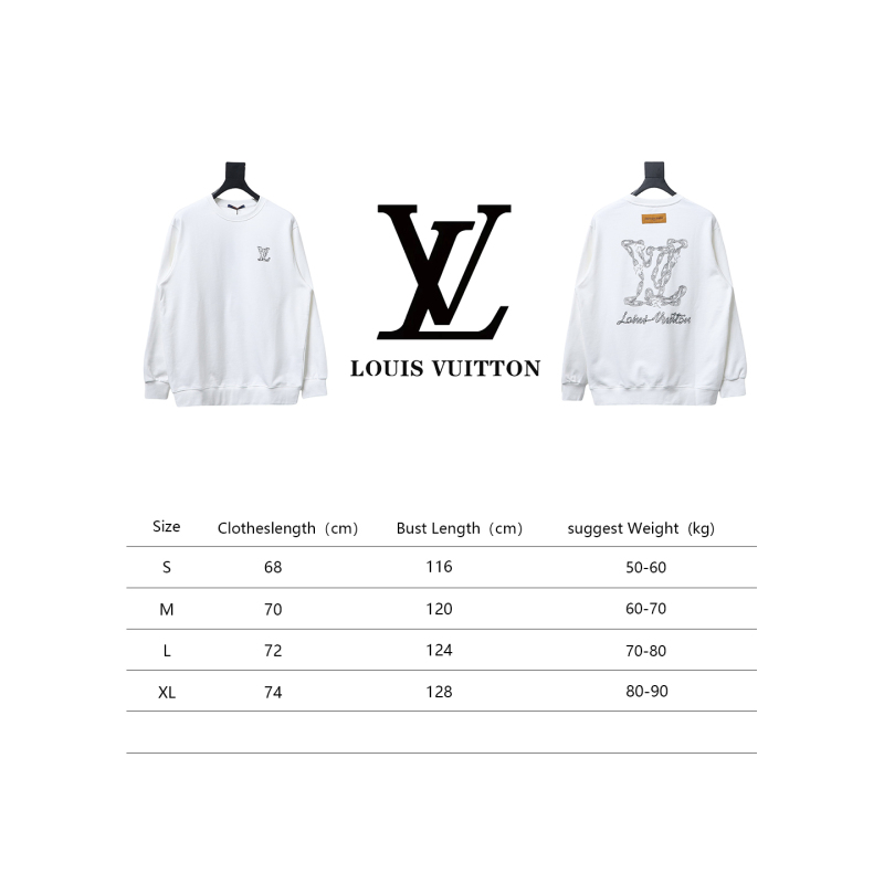 Louis Vuitton 24Fw embroidered LOGO round neck Hoodie 1