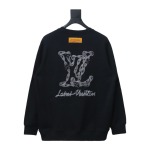  Louis Vuitton 24Fw embroidered LOGO round neck Hoodie 2