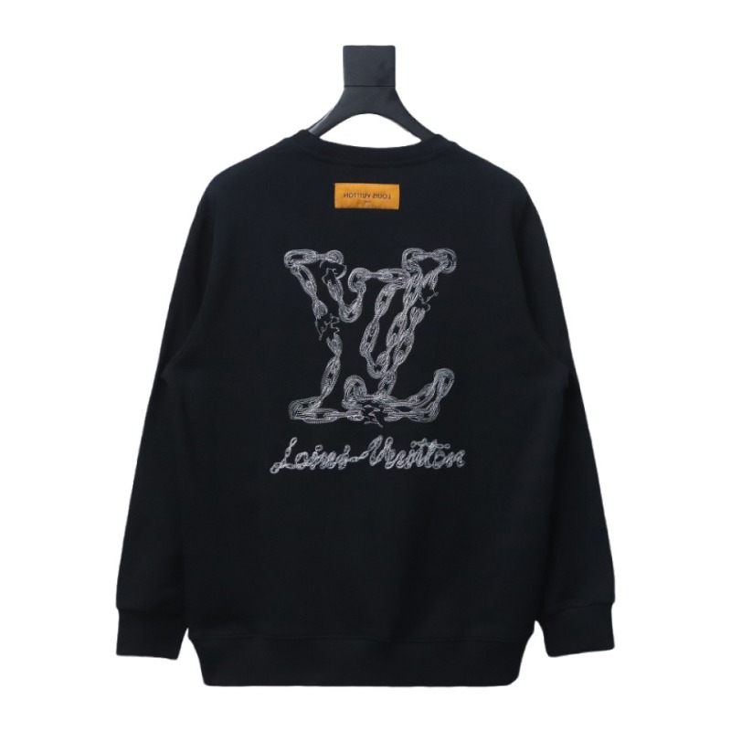  Louis Vuitton 24Fw embroidered LOGO round neck Hoodie 2