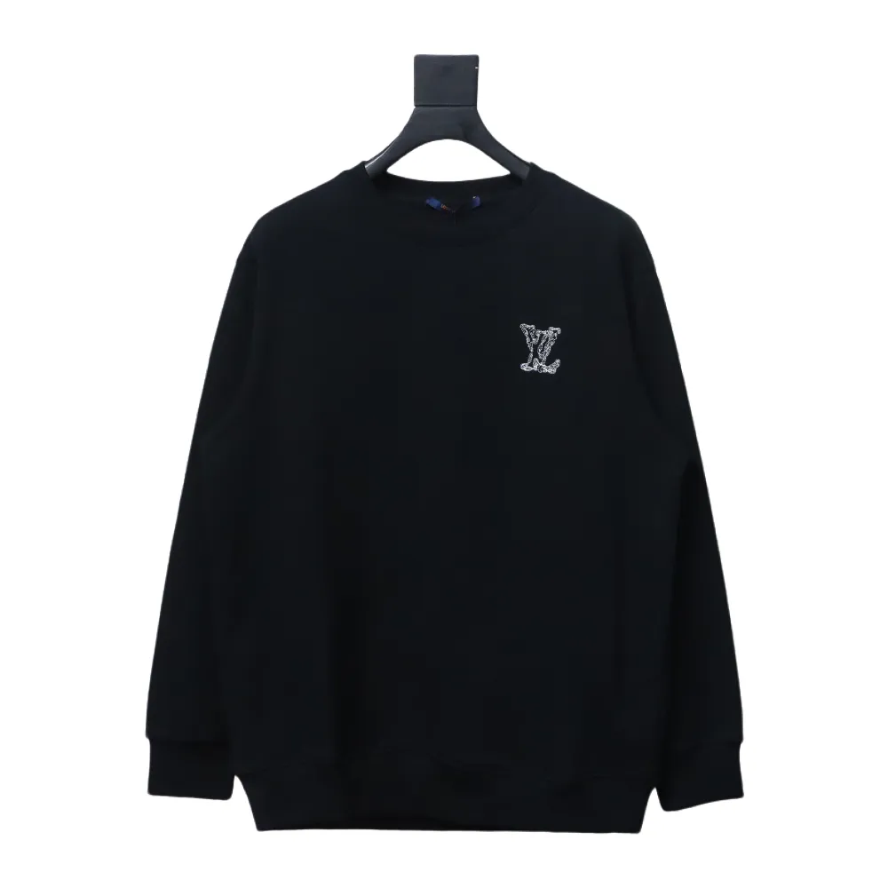  Louis Vuitton 24Fw embroidered LOGO round neck Hoodie 2