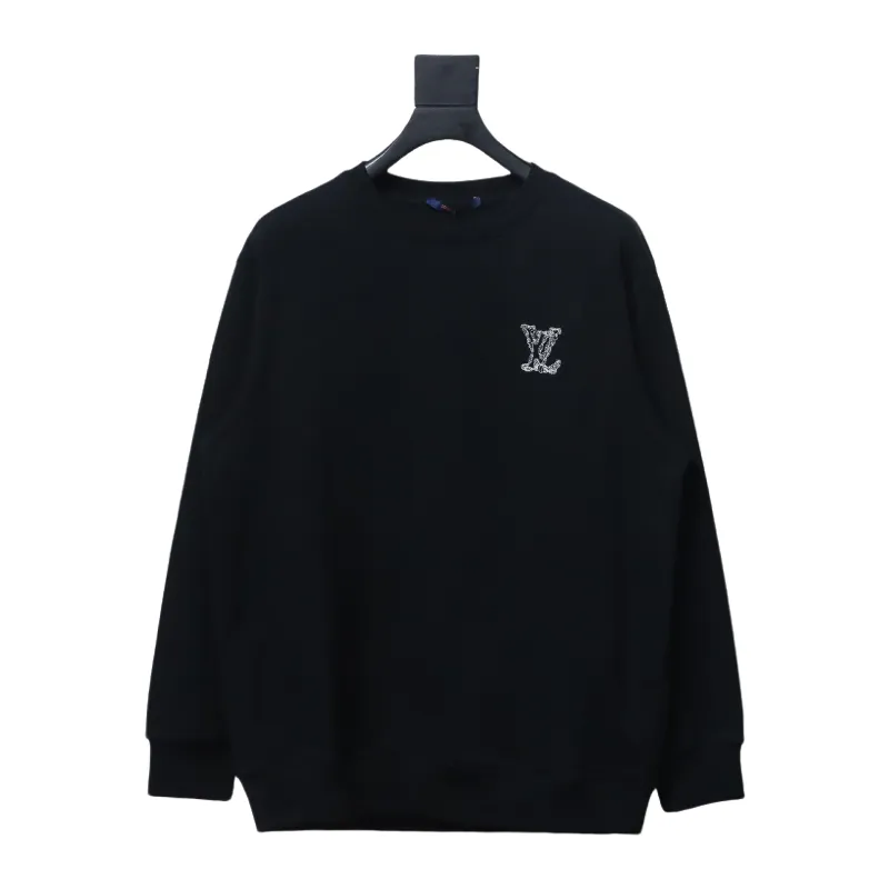  Louis Vuitton 24Fw embroidered LOGO round neck Hoodie 2