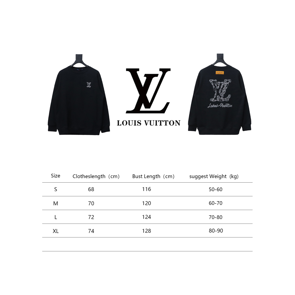  Louis Vuitton 24Fw embroidered LOGO round neck Hoodie 2