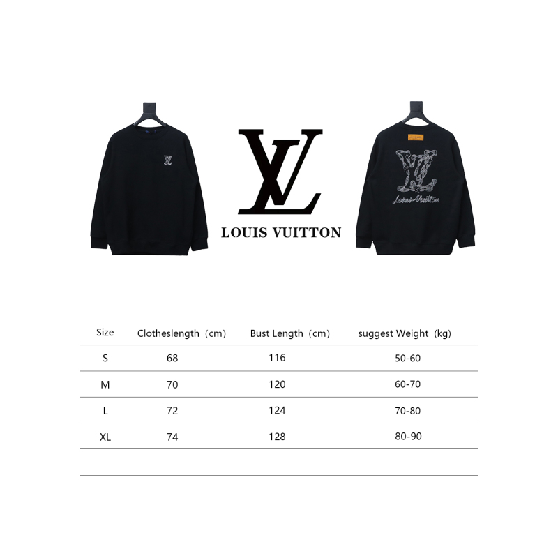  Louis Vuitton 24Fw embroidered LOGO round neck Hoodie 2