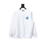  Louis Vuitton 24Fw four-leaf clover embroidery round neck Hoodie