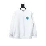  Louis Vuitton 24Fw four-leaf clover embroidery round neck Hoodie