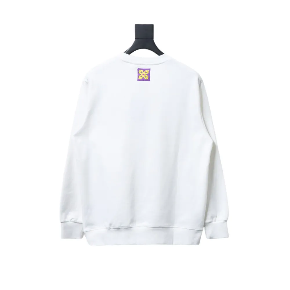  Louis Vuitton 24Fw four-leaf clover embroidery round neck Hoodie