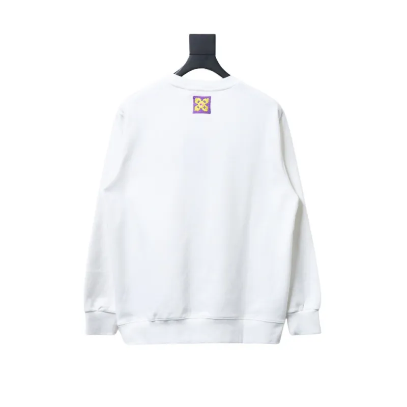 Louis Vuitton 24Fw four-leaf clover embroidery round neck Hoodie