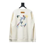  Louis Vuitton 24Fw graffiti letter print round neck Hoodie