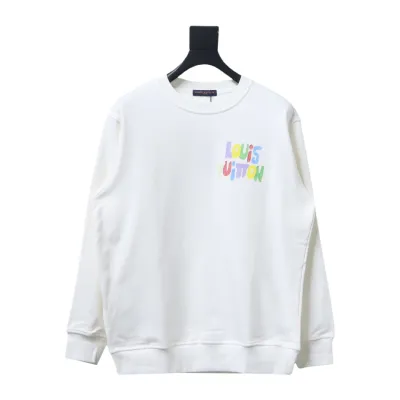 Louis Vuitton 24SS Colorful letter print round neck Hoodie 1 01