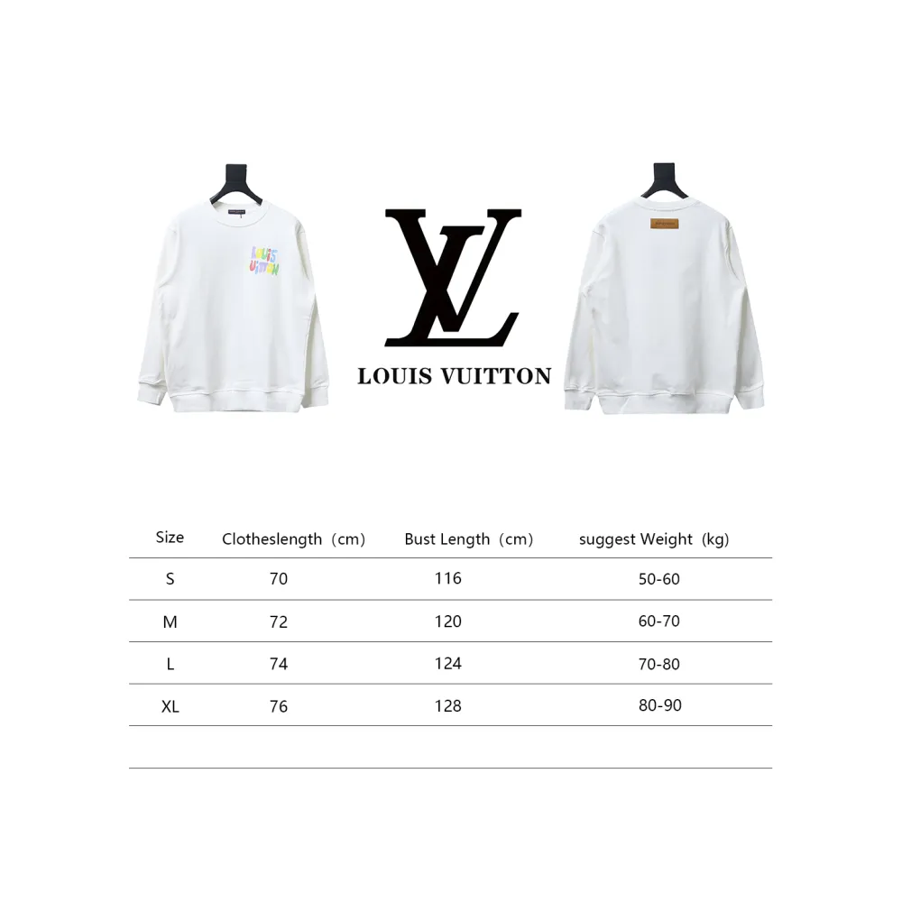  Louis Vuitton 24SS Colorful letter print round neck Hoodie 1