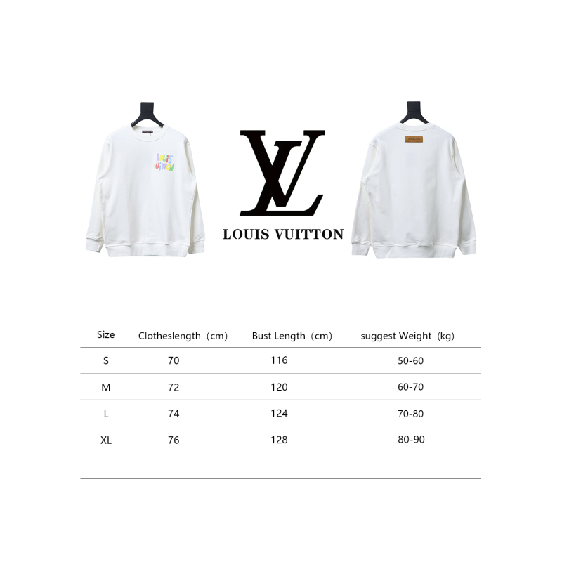  Louis Vuitton 24SS Colorful letter print round neck Hoodie 1