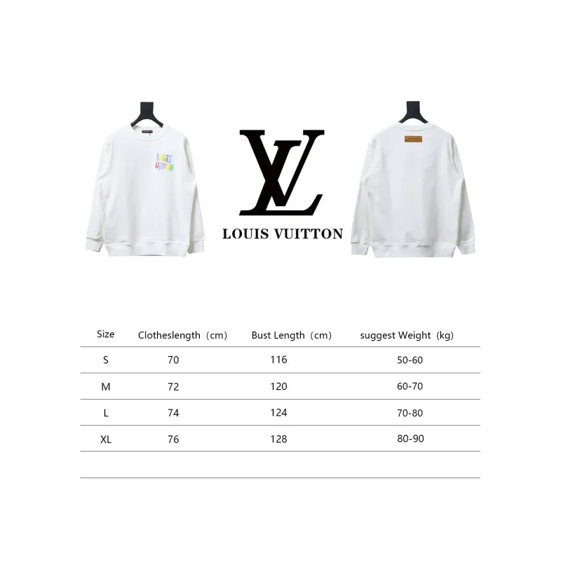  Louis Vuitton 24SS Colorful letter print round neck Hoodie 1