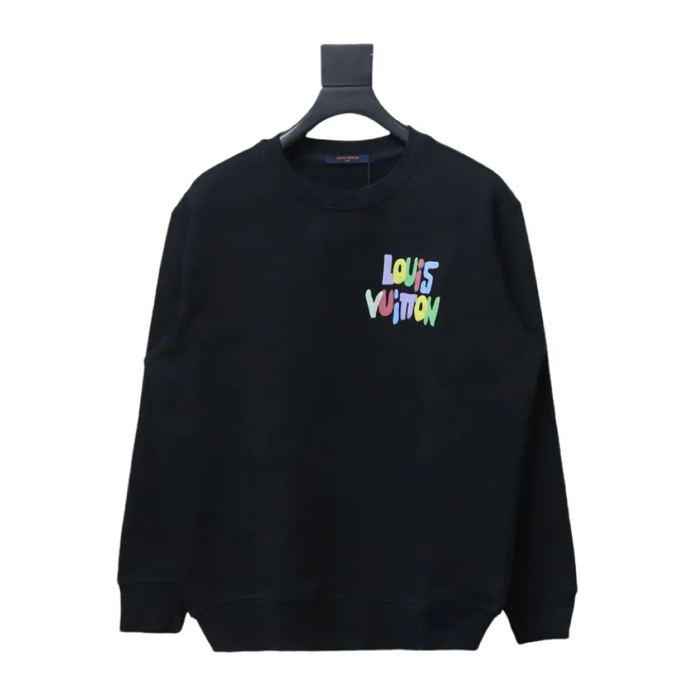  Louis Vuitton 24SS colorful letter print round neck Hoodie 2
