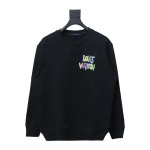  Louis Vuitton 24SS colorful letter print round neck Hoodie 2