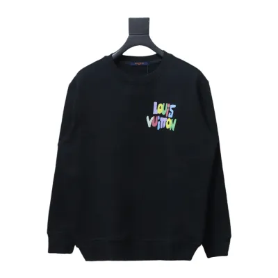 Louis Vuitton 24SS colorful letter print round neck Hoodie 2 01