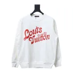  Louis Vuitton 24SS red letter print round neck Hoodie 1