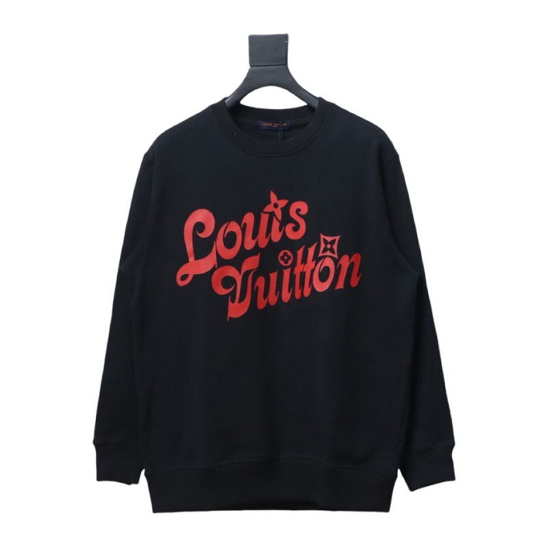  Louis Vuitton 24SS red letter print round neck Hoodie 2