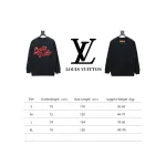  Louis Vuitton 24SS red letter print round neck Hoodie 2