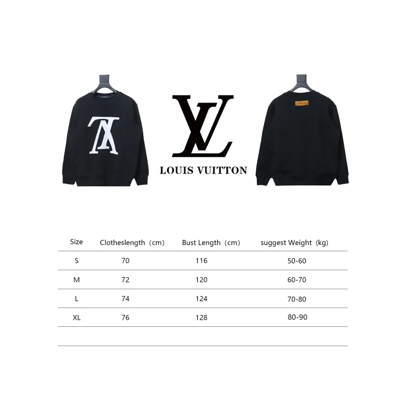 Louis Vuitton 24SS reverse logo print round neck Hoodie 1