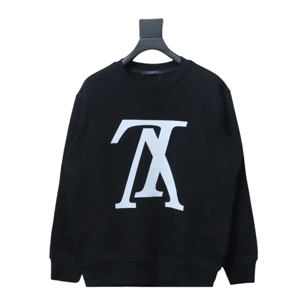 Louis Vuitton 24SS reverse logo print round neck Hoodie 1