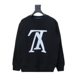  Louis Vuitton 24SS reverse logo print round neck Hoodie 1