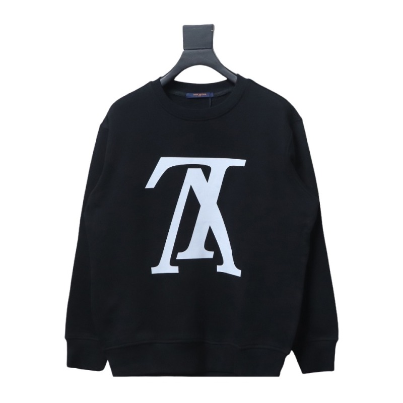  Louis Vuitton 24SS reverse logo print round neck Hoodie 1