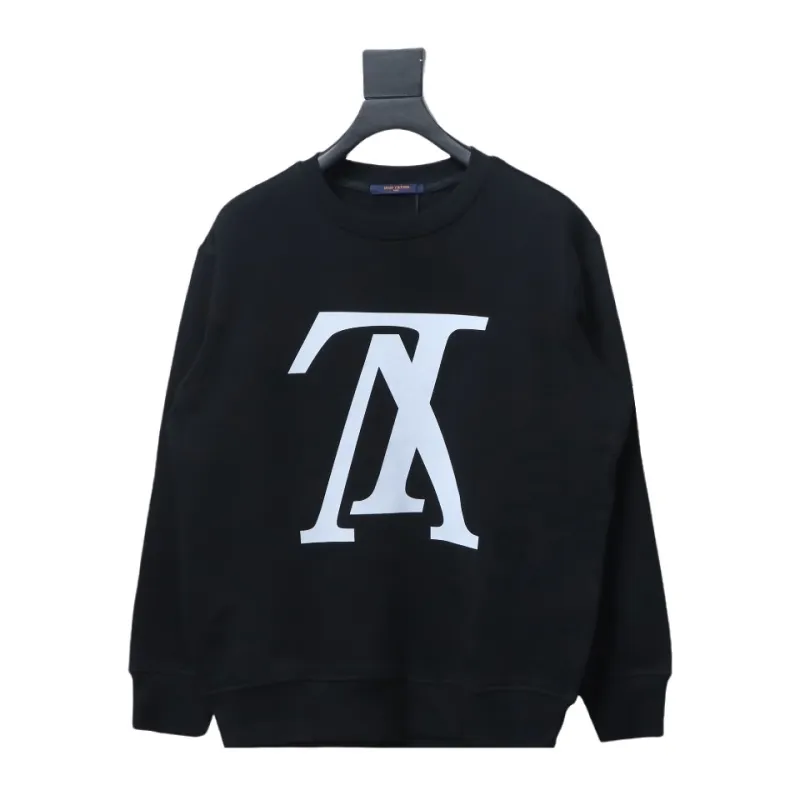 Louis Vuitton 24SS reverse logo print round neck Hoodie 1