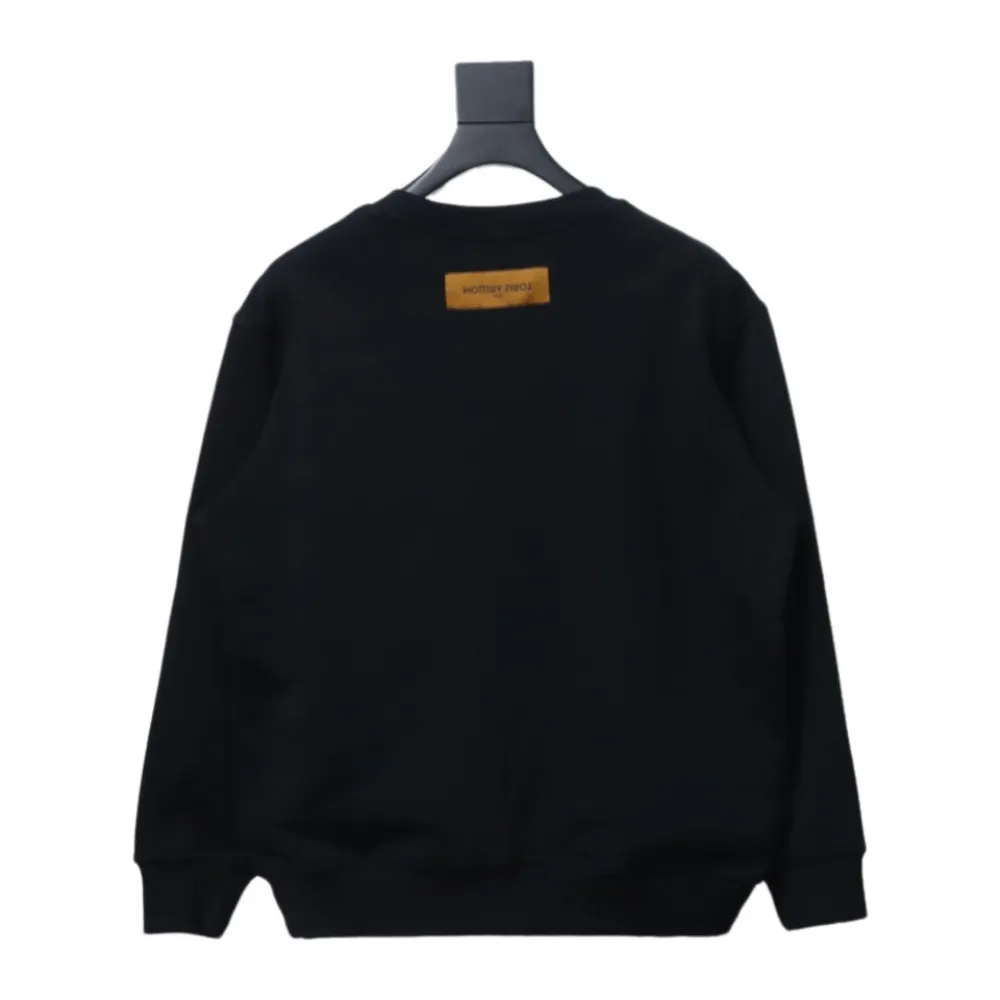 Louis Vuitton 24SS reverse logo print round neck Hoodie 1
