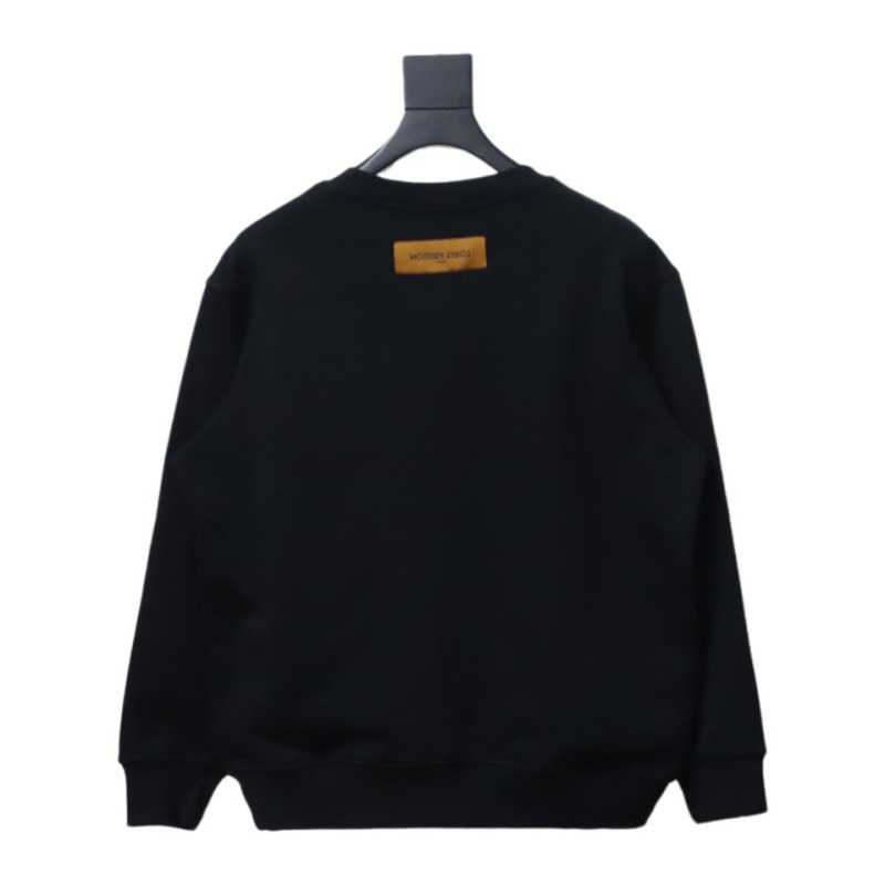  Louis Vuitton 24SS reverse logo print round neck Hoodie 1