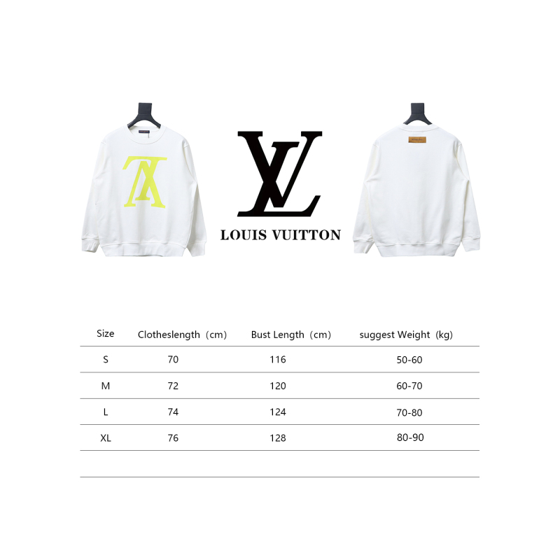  Louis Vuitton 24SS reverse logo print round neck Hoodie 2