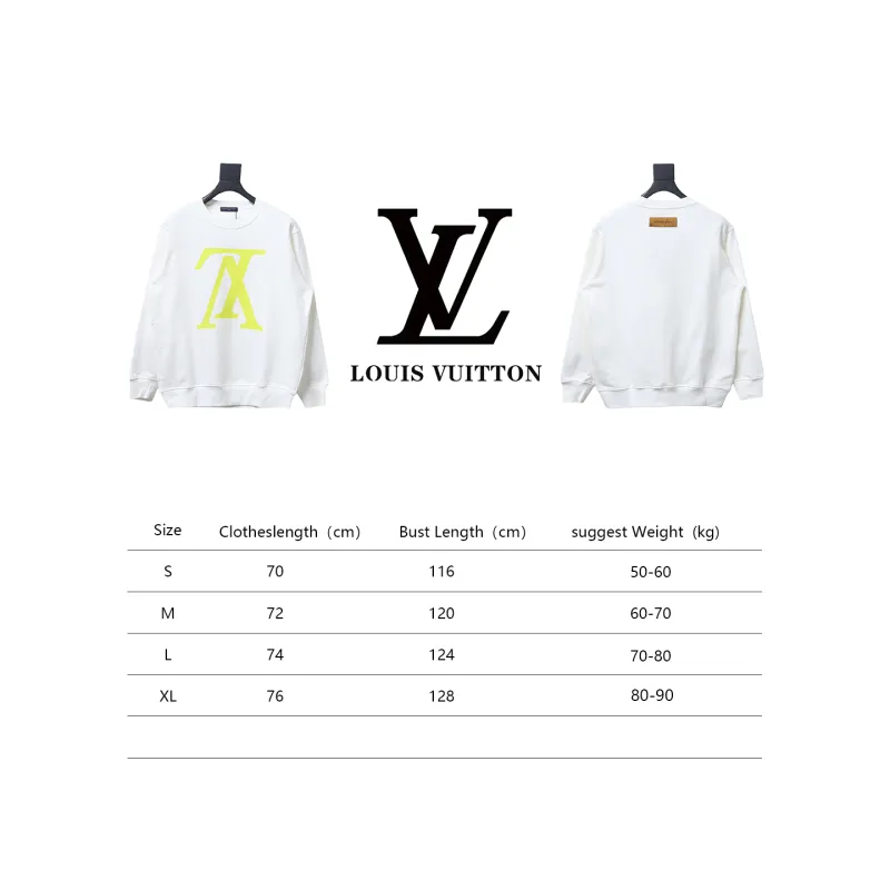  Louis Vuitton 24SS reverse logo print round neck Hoodie 2